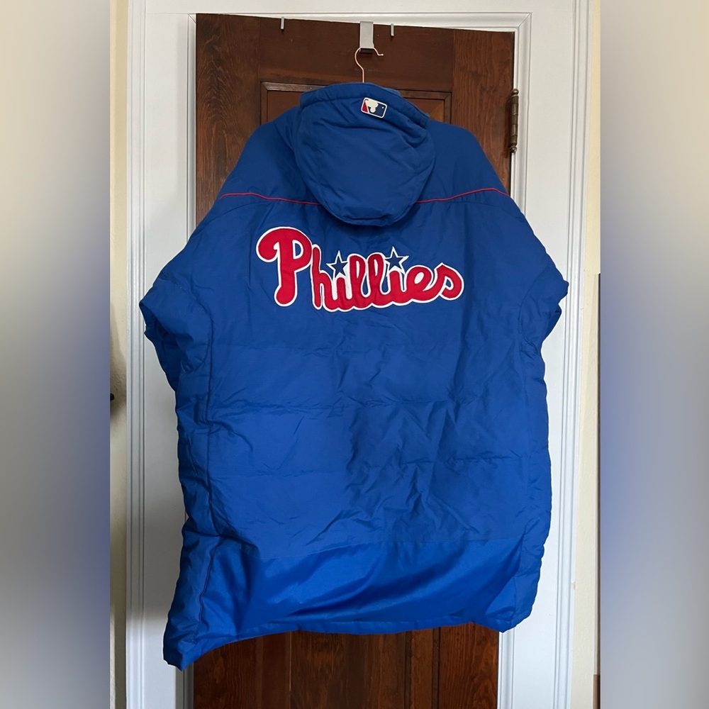 Vintage Phillies Long Puffer Coat